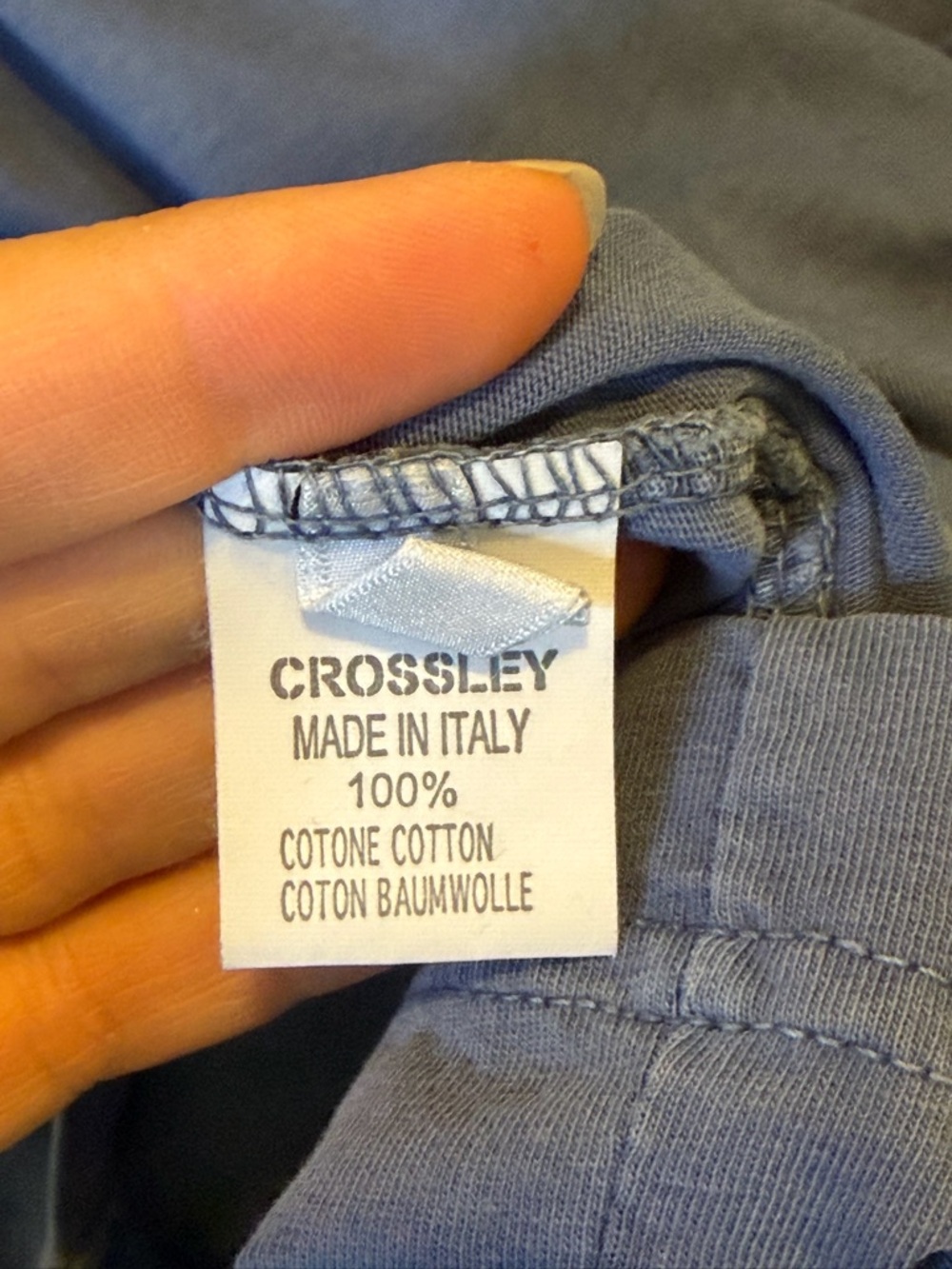 Crossley Men’s Long-Sleeve Crewneck Shirt - Slate Blue - Picture 5 of 6